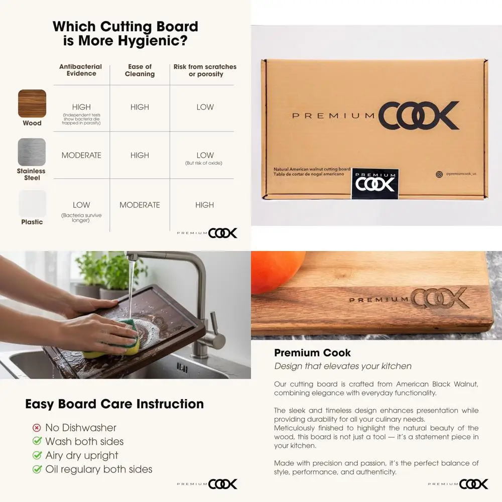 

Устойчивый двусторонний блок мясника из твердой древесины черного ореха, 17x11x0,8, с канавками для сока для измельчения и сервировки