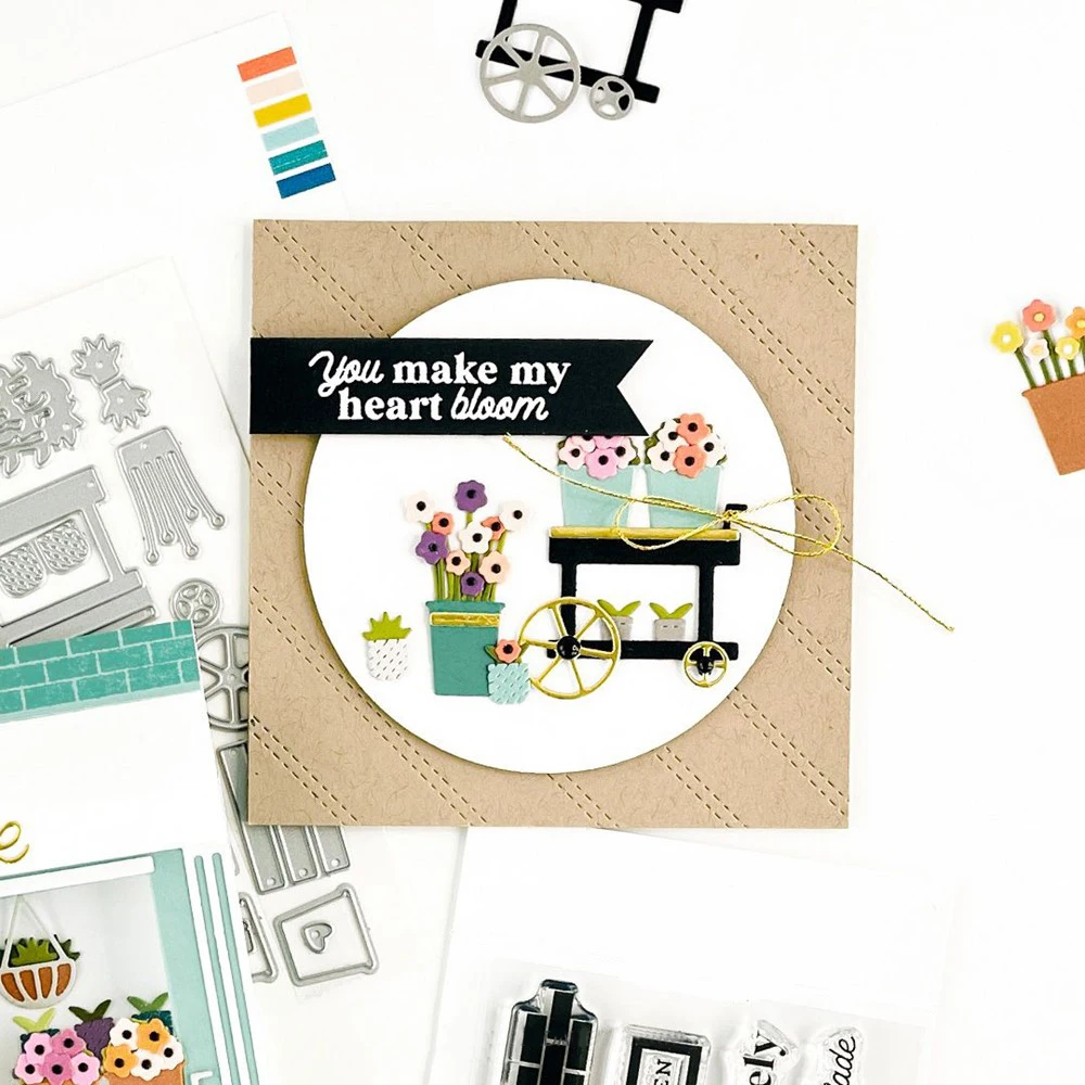 Campuran Musim Semi Bunga Mekar Logam Pemotong Dies/Cap Jelas DIY Kerajinan Pembuatan Kartu Scrapbooking Stensil Baru 2023