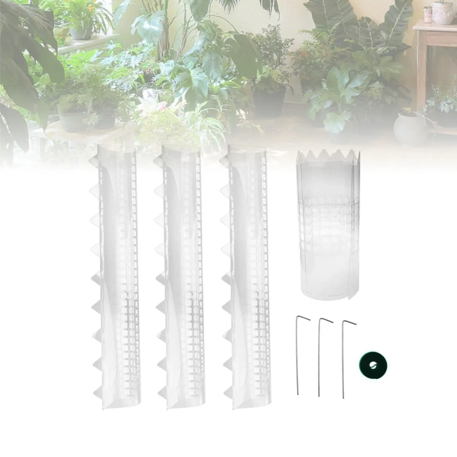 4x Plant Support Pole Sticks DIY Sturdy Stackable Connectable Attachable Plants Pole for Climbing Plants Indoor Growing