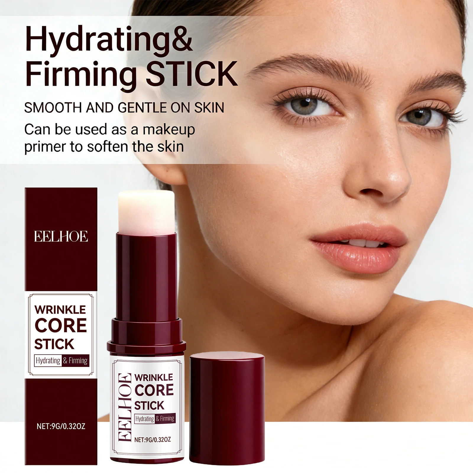 

Retinol Firming Cream Makeup Primer Moisturizing Easy Carry Face Stick Soothing Dryness Smoothing Soften Skin Facial Skin Care