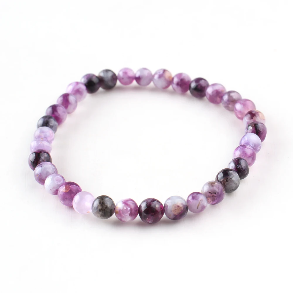 6 8 10mm Beaded Bracelets for Women Amethyst Energy Natural Stone Emerald Obsidian Apatite Healing Charm Bracelets Men Jewelry