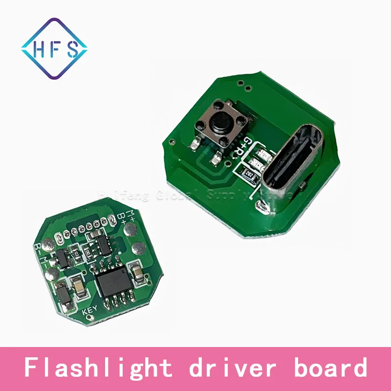 

Flashlight driver board Circuit board typec Charging port Charge and discharge integrated module diy accessory circuit board