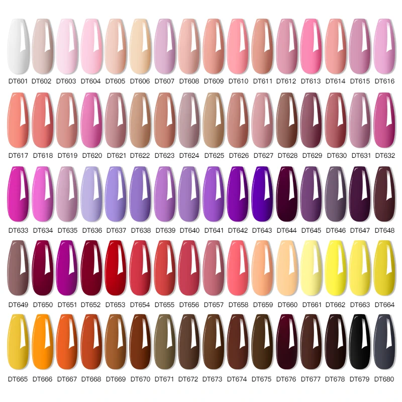MEET ACROSS 160 colores de esmalte en gel de 7.3 ml, rosa, verde, azul, fluorescente, brillo de verano, barniz semipermanente para arte de uñas 2