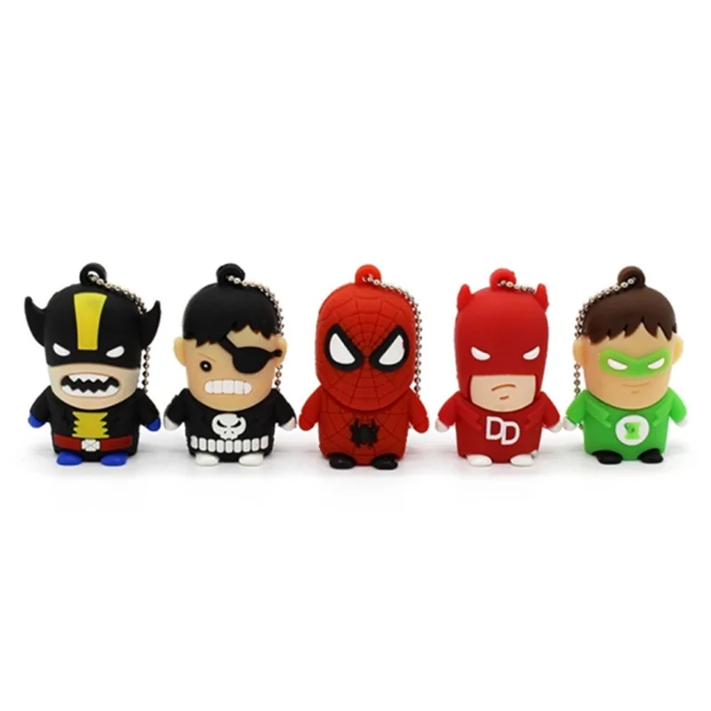 Pendrive de héroes de dibujos animados para niños, unidad flash de 512GB, 1TB, 2TB, 256GB, 128GB, 64GB, 32GB, 16GB, 8GB, 4GB, resistente al agua, regalo