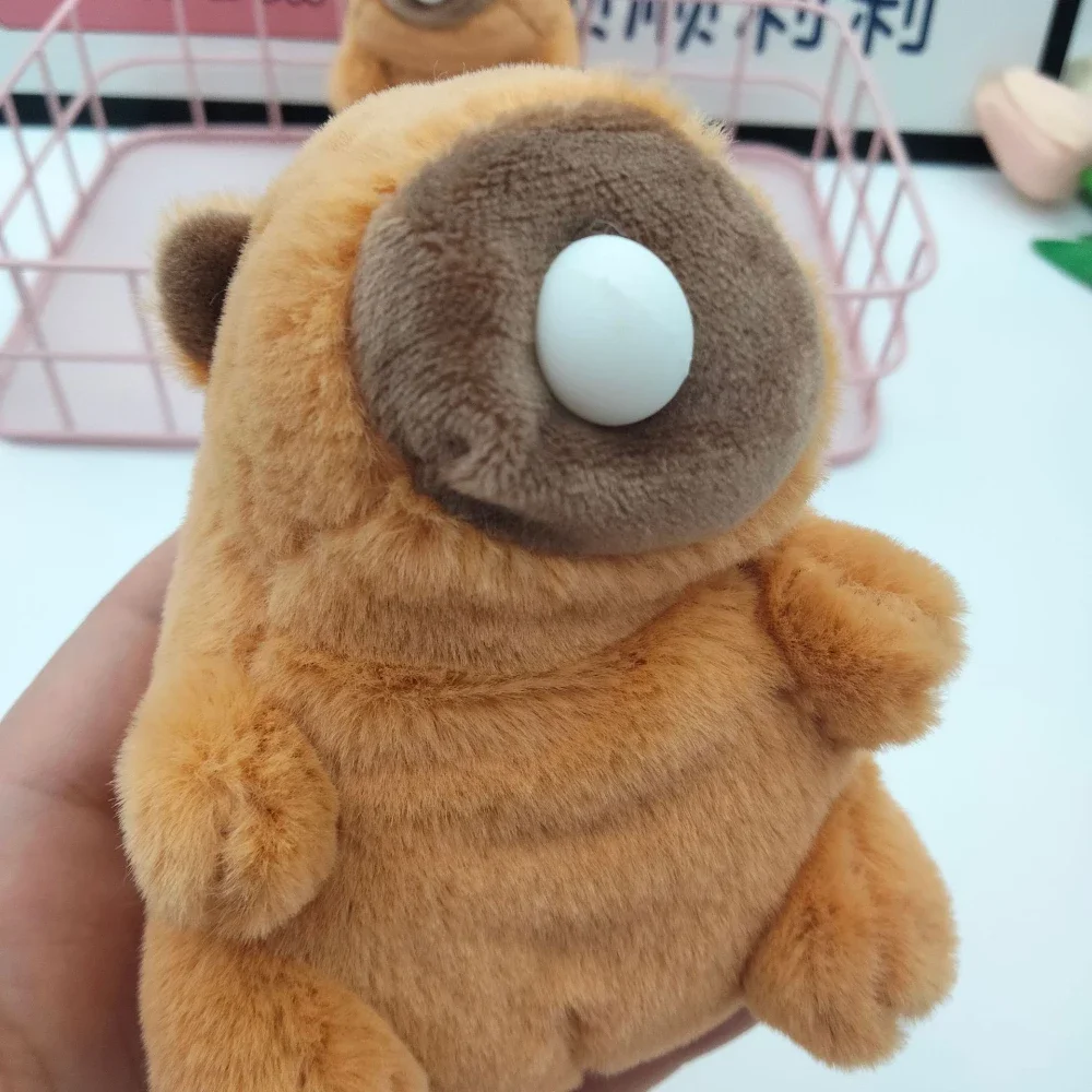 1-20 pçs cuspe bolha capivara chaveiro de pelúcia água cobaia boneca pingente estudante mochila charme bonito carro chaveiro charme