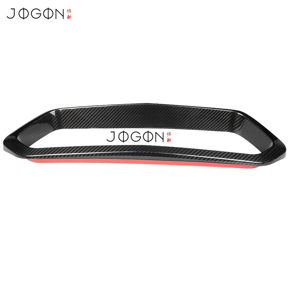 ل كورفيت C8 Z06 كوبيه LT6 2020-2025 الكربون الجاف الخارجي مانع صدمات خلفي للسيارة الجانب غطاء لوحة ماسورة العادم اكسسوارات الكسوة #5