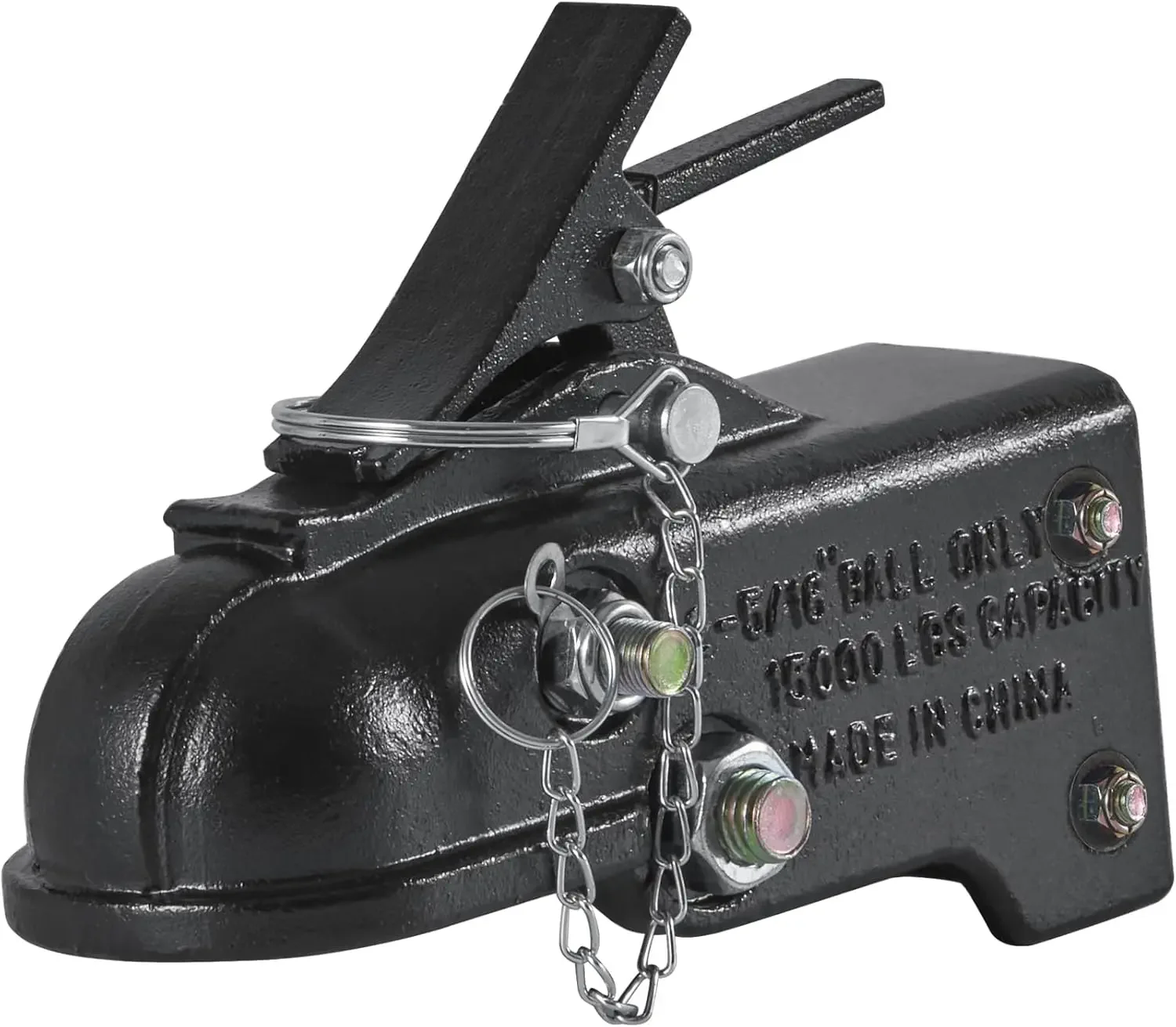 

Adjustable Trailer Coupler, 2-5/16" Hitch Ball, 15000 lbs Capacity, Heavy Duty Cast Channel-Mount Coupler with Hardware Kit