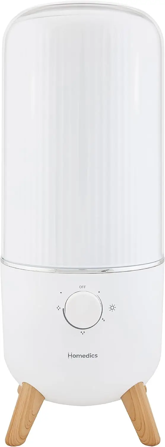 

Ultrasonic Humidifier with 45-Hour Runtime, Quiet Cool Mist, Aromatherapy, Night-Light, Auto-Off for Bedrooms and Offices