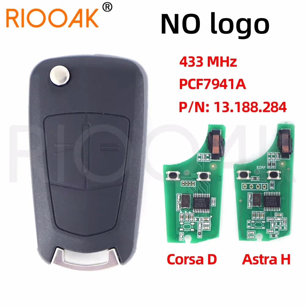 

Без логотипа 1/3/5 шт. 736-743-A дистанционный откидной автомобильный ключ PCF7941A 46 чип 433 МГц для Opel Vauxhall Corsa D G4 Astra H