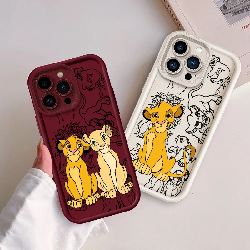 Lion King Simba For Apple iPhone 15 14 13 12 Pro Max Mini 11 XS X XR 8 7 6 Plus Eye Ladder Cover Capa Fundas Phone Case