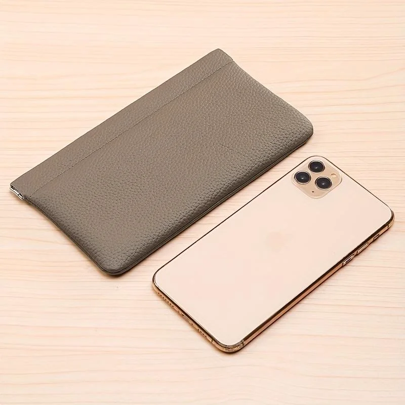 محفظة جلدية مغلقة أوتوماتيكية، حقيبة تخزين محمولة رفيعة للغاية، حقيبة مكياج النسخة الكورية، حقيبة هاتف، ألوان متعددة