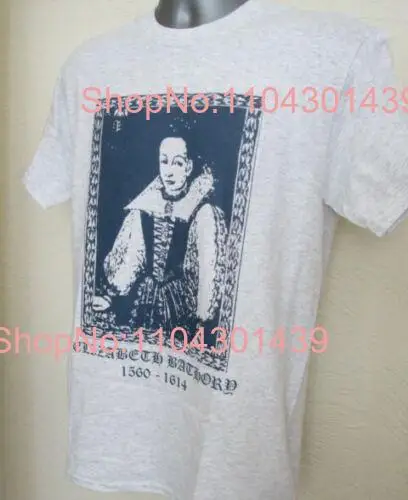 Elizabeth Bathory T Shirt Retro Style Grey 213 long or short sleeves