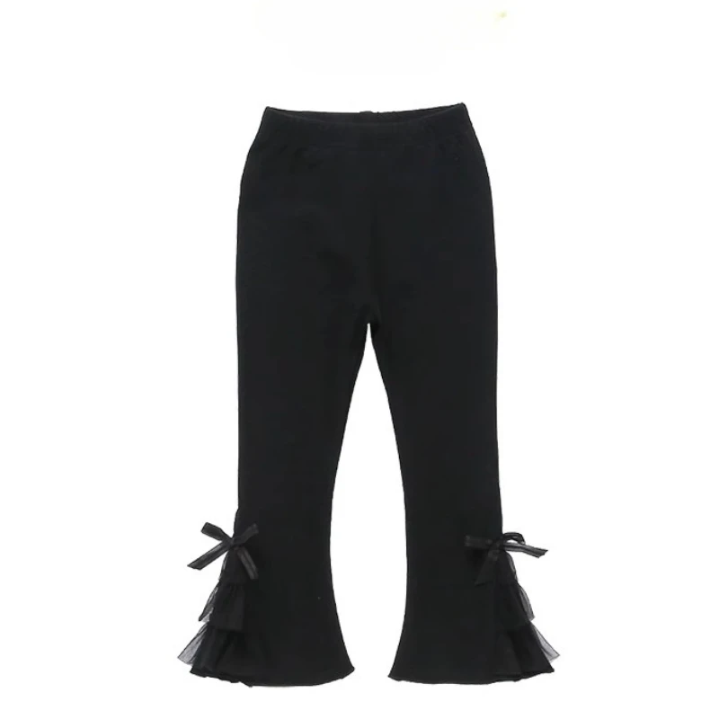 Fashion Baby Girls Cute Elegant Solid Color Boot Cut Flare Pants Spring Pants Bottoms Trousers for Kids Clothes