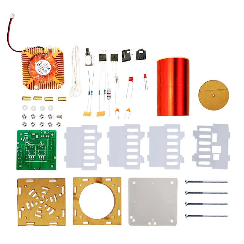 Tesla Coil Electronic DIY Kit High-power Lgnition Wireless Transmission Music Components Self Welding Parts