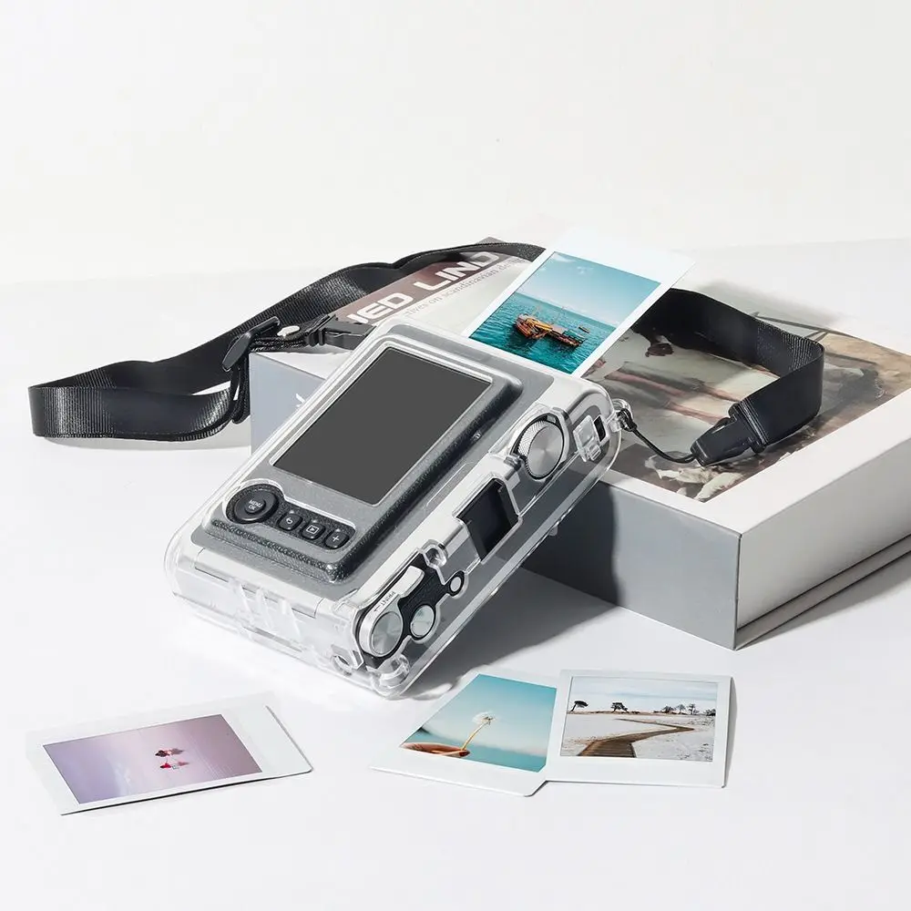 Transparent Instant Camera Case Wear Resistant Crystal Protective Cover Portable Hard Carrying Case for Fujifilm Instax Mini EVO