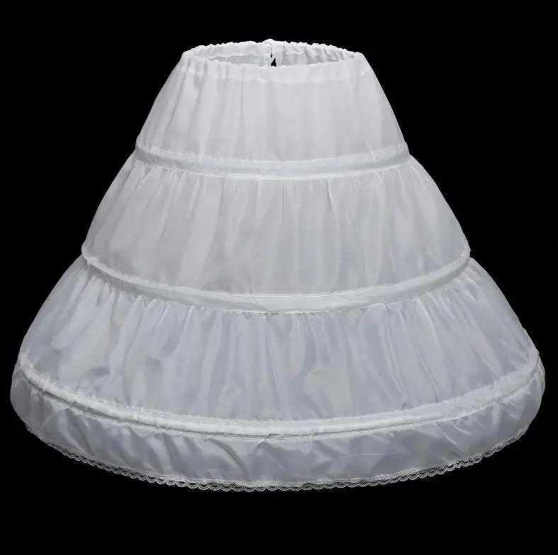 Children Petticoats Wedding Bride Accessories Half Slip Little Girls Crinoline White Long Flower Formal Dress Underskirt