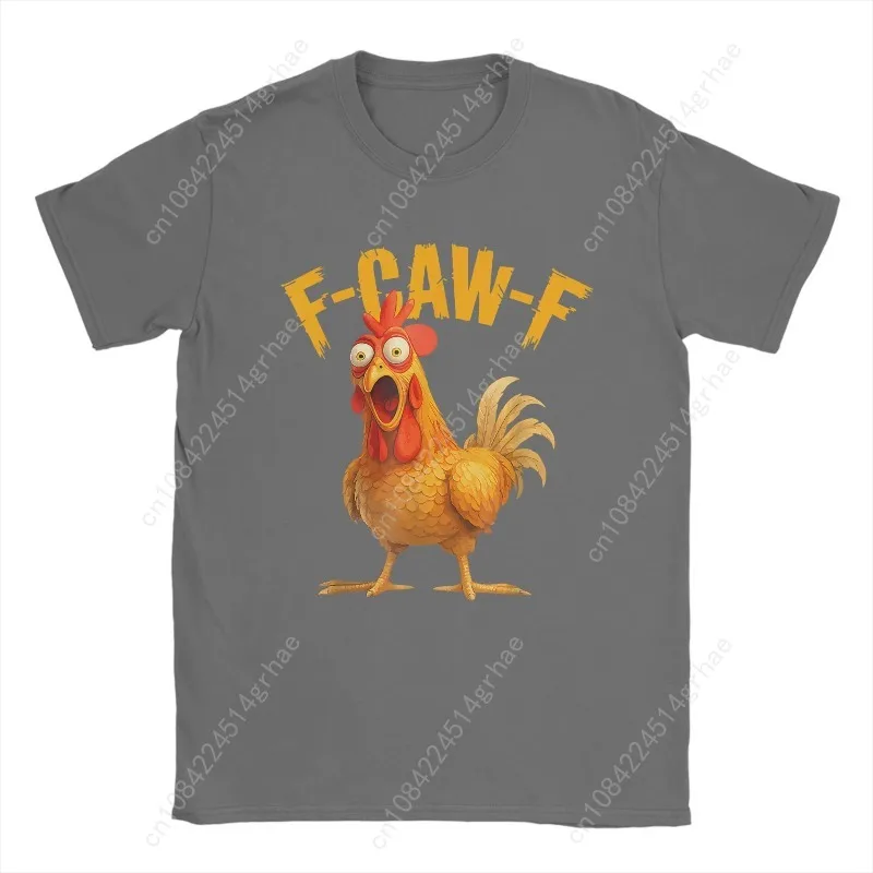 Divertente F Caw F Chicken FCAWF Pollo T-shirt da uomo Divertente 100% cotone Tee Shirt Girocollo Manica corta T-shirt Idea regalo Abbigliamento