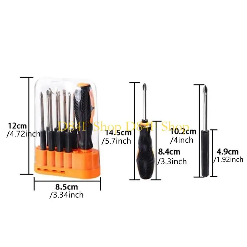 

D84F High Strength Steel 8 In 1 Screwdriver Set for Household Repairs
