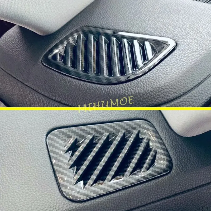 

For Toyota Highlander 2020 2021 2022 2023 2024 2025 Carbon Fiber Car Interior Center Console Dashboard Air Vent Cover Trims