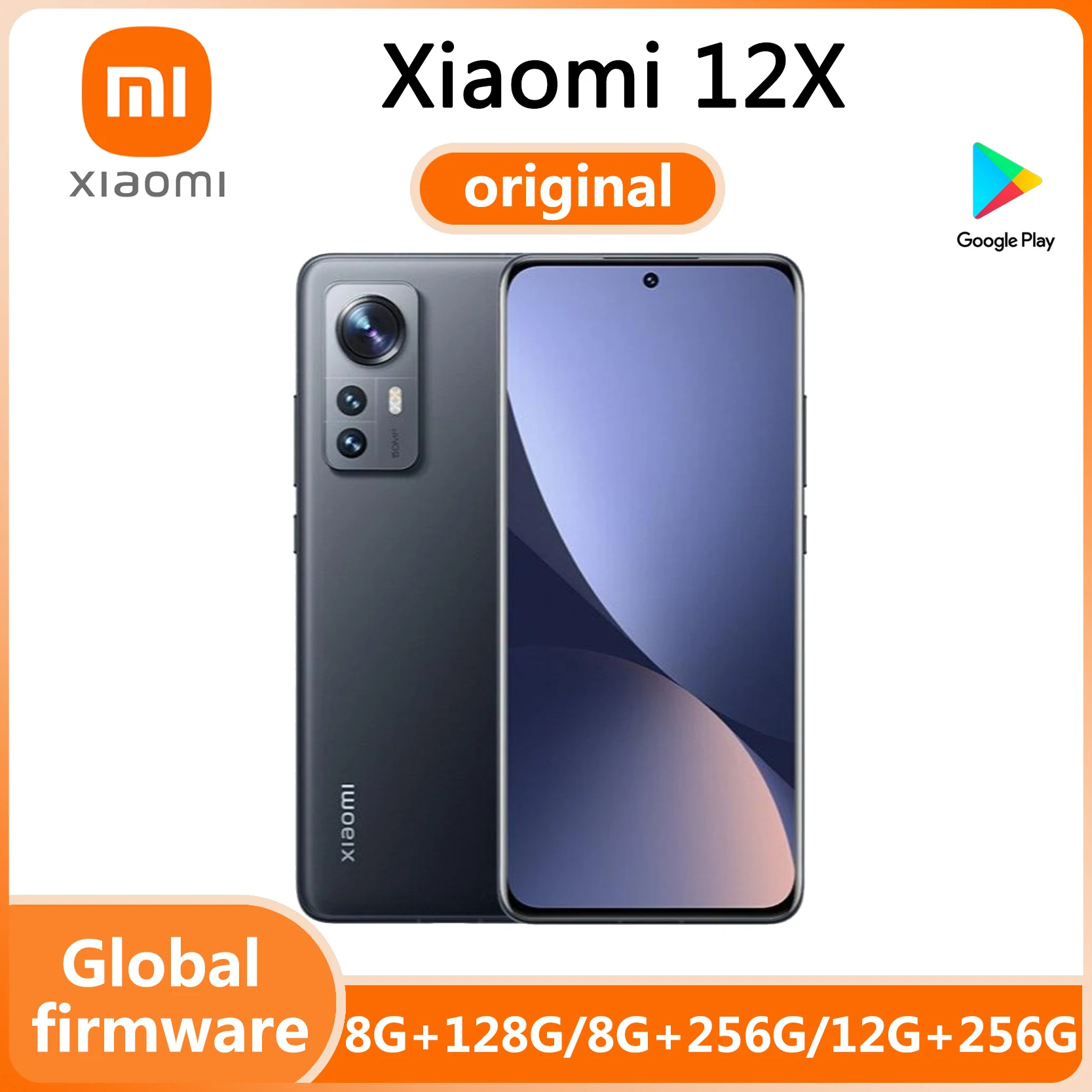 Redmi Xiaomi 12X mobiele telefoon 5G 67 W NFC Snel opladen Qualcomm Snapdragon 870 MIUI 12.5 Volledig scherm Gebogen scherm