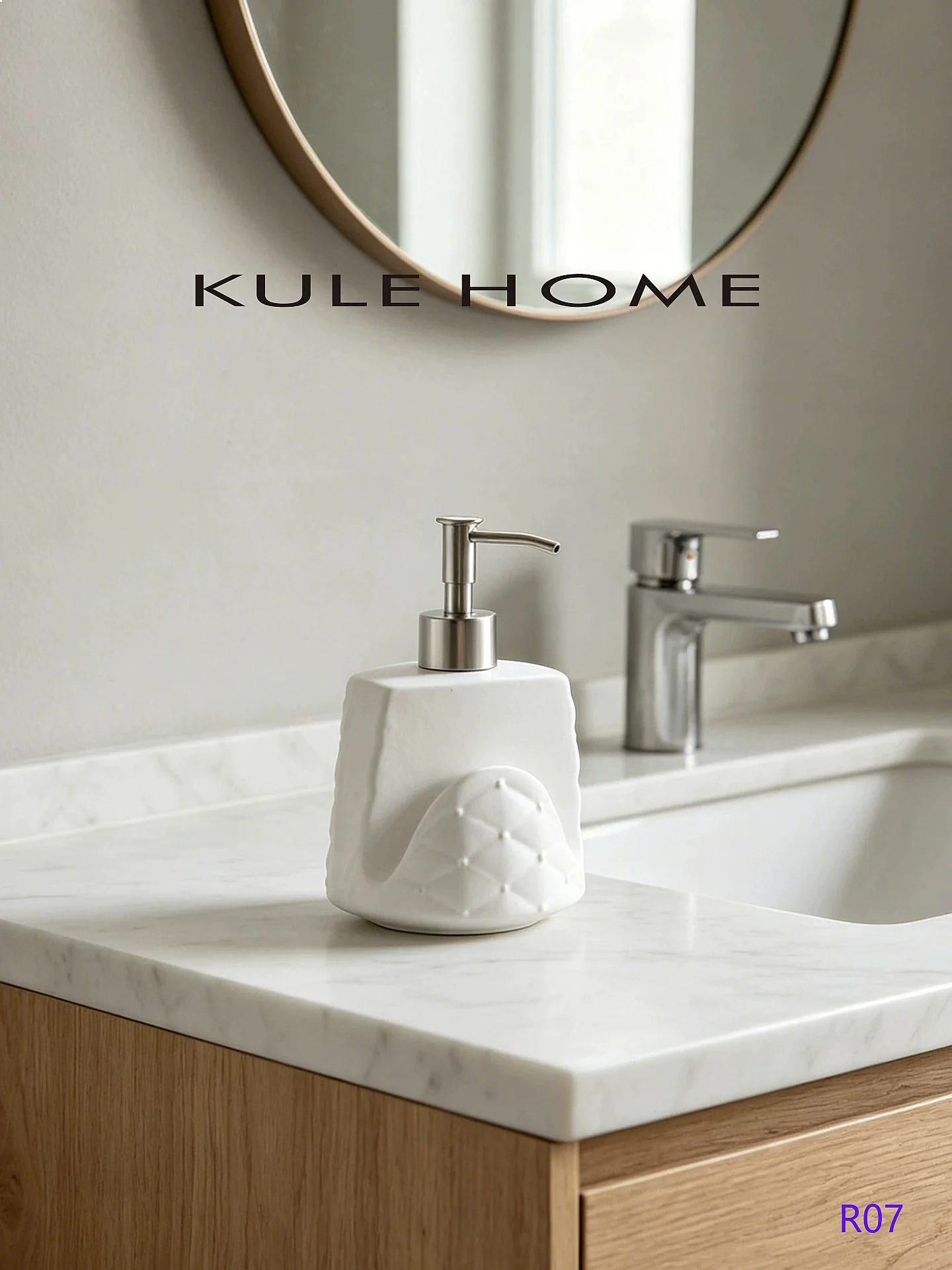 Luxury Ceramic Soap Dispenser Pump Bottle for Shampoo Body Wash