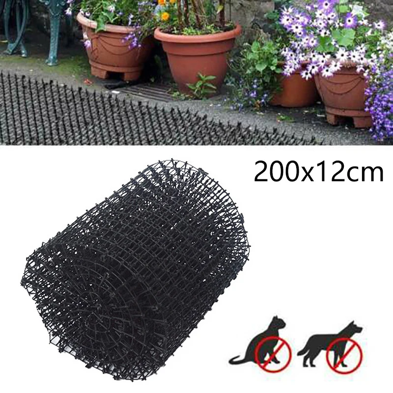 Garden Cat Scat Mats Repellent Mat ความปลอดภัยต้นไม้ Skewer Prickle Strips Spikes ป้องกันสุนัขแมวตาข่ายพลาสติก Spike ผลิตภัณฑ์สําหรับสัตว์เลี้ยง