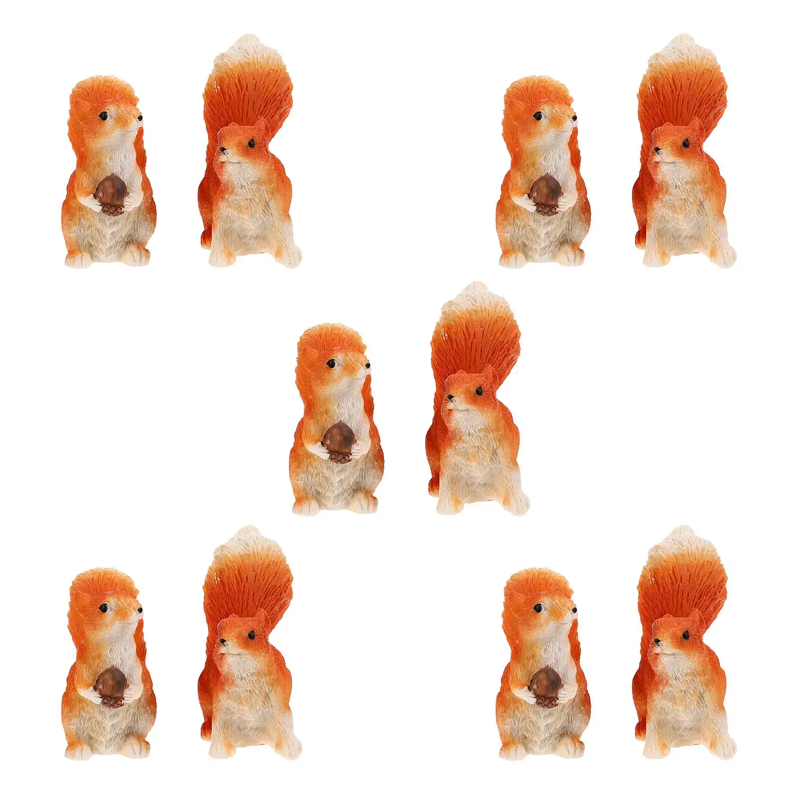 

10 PCS Simulation Squirrel Ornament Flower Pot Decoration Sturdy Crafts