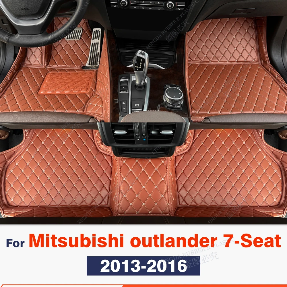 

Car floor mats for Mitsubishi outlander 7 Seats 2013 2014 2015 2016 Custom auto foot Pads automobile Interior Accessories