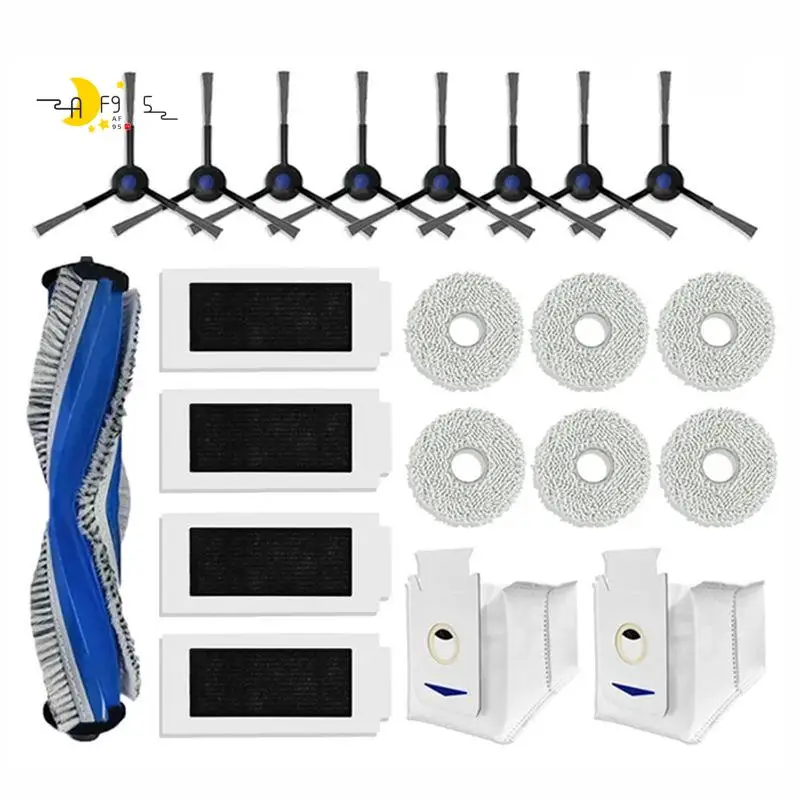 

Запчасти для Ecovacs Debot T30 Pro Omni, T30 OMNI, YEEDI Pro+: основная и боковые щетки, HEPA-фильтр, салфетки для влажной уборки, мешки для сбора пыли