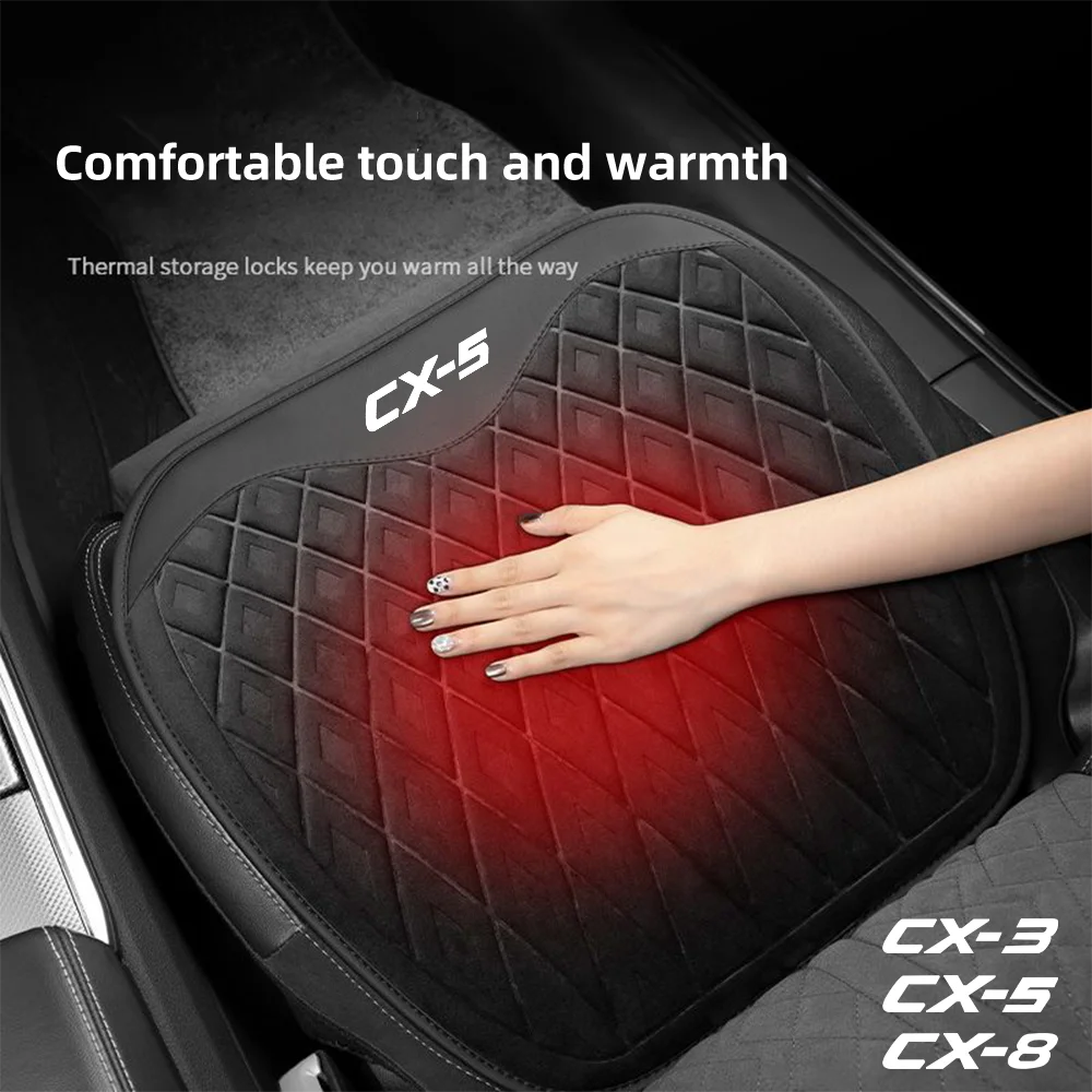 

Fashion Car Seat Cushion Autumn and Winter Flannel Plush Seat Cover Anti-slip Warm for Mazda 3 CX5 CX3 CX8 6 GH MX5 Chair Pad
