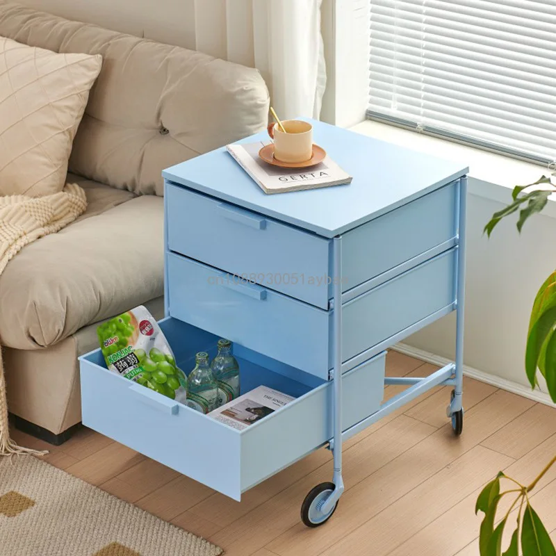 Nordic Mobile Storage Cabinet Home Ins Bedside Table Creative Simplicity Modern Bedroom Small Cabinet Fashion Locker