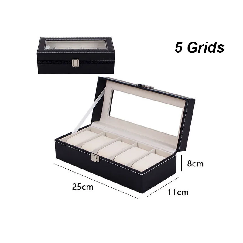 2-3-4-5-6-10-12Slots Watch Organizer Box,  Watch Case with  Watch Pillows, Watch Box Organizer, Gift for Loved Ones