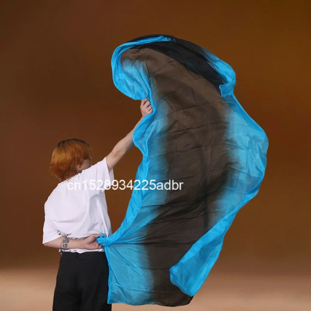 Voiles de danse du ventre en soie, châles teints à la main, écharpe pour femmes, Costumes, accessoires personnalisés, 100% vraie soie