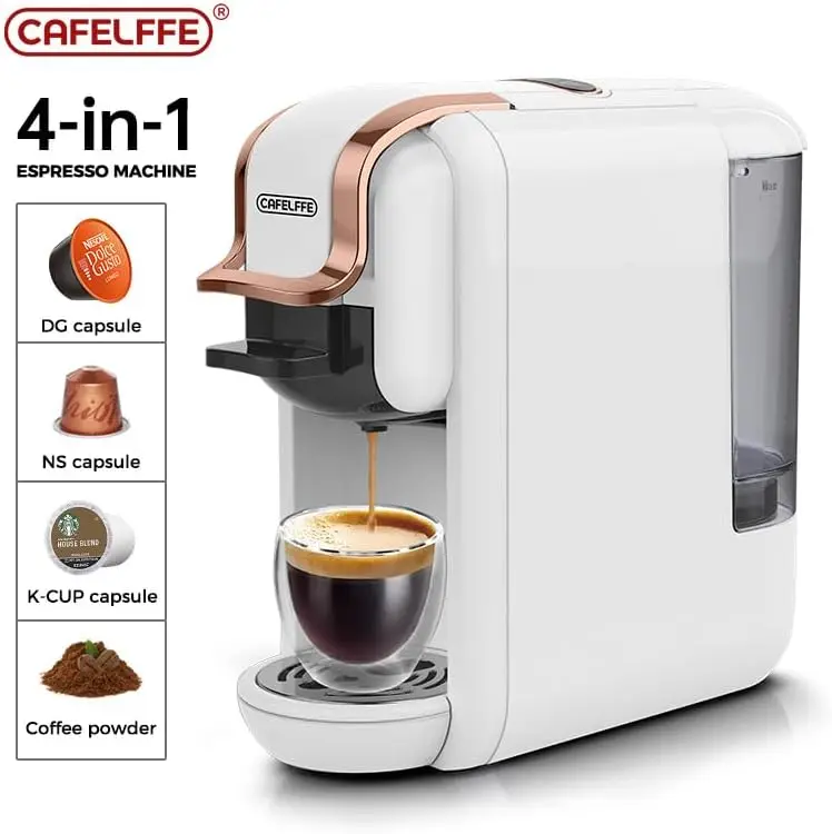 MK-603 ポッドコーヒーメーカー、4 in 1 ホット/コールド シングルサーブ エスプレッソマシン、Kカップポッド、ネスオリジナル/DGカプセル対応