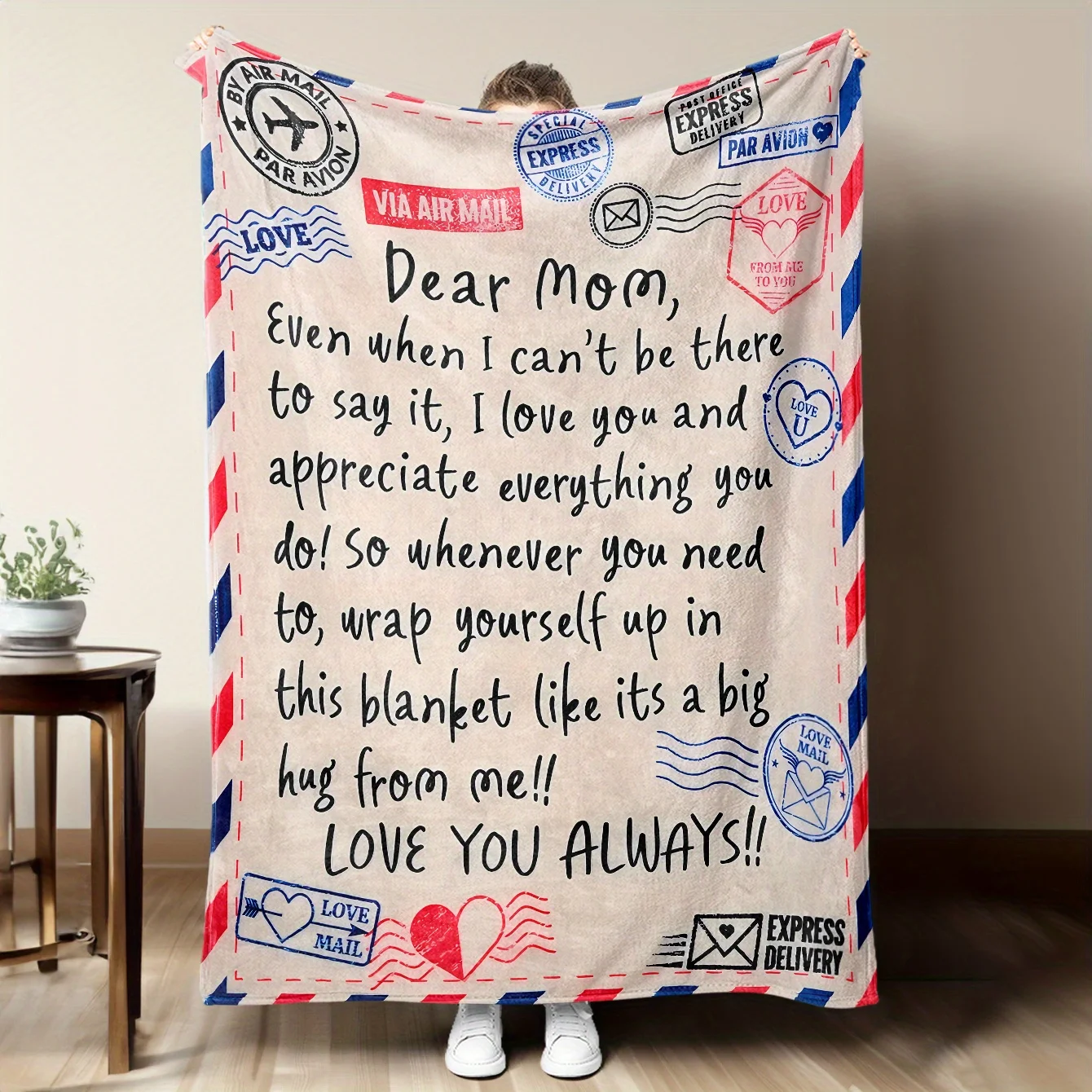 

A 1PC flannel blanket, a birthday present for my wife's grandmother, and a gift from my daughter and son to a lady