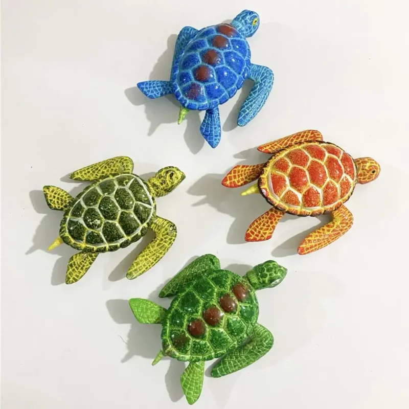 

4pcs Kitchen Turtle Decoration 3d Tortoise Refrigerator Magnet with Movable Limbs Cute Home Office Decoration Magnetic