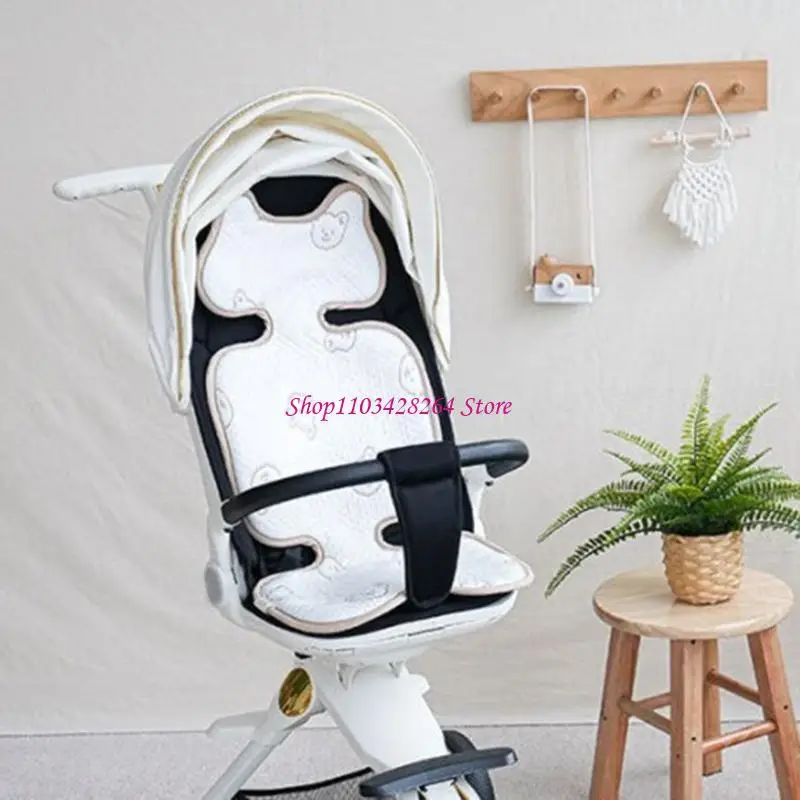 

Breathable Baby Stroller Pad Must Get Pram Addition Bear Pattern Pram Cooling Insert Soft & Comfortable Pad for Infants