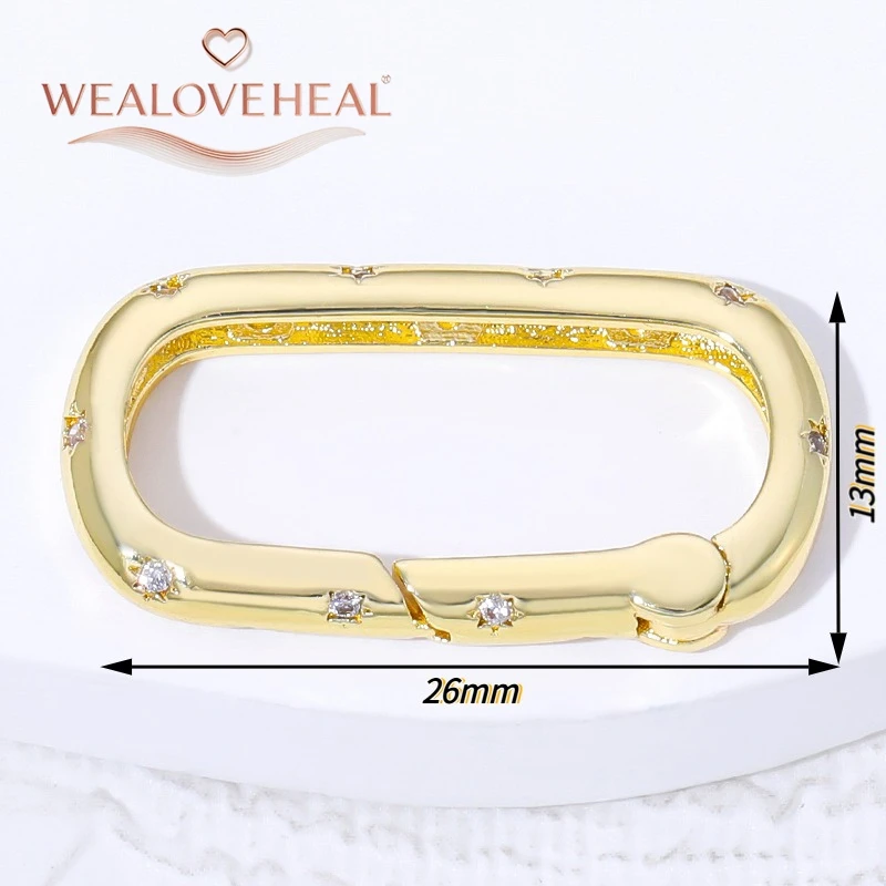 karabinerhaken,18K Vergoldeter Messing-Druckknopfverschluss, Vintage Ovaler Schlangenglied-Verbinder für Schmuckherstellung, DIY Halsketten- und Armbandzubehör – Detail 28