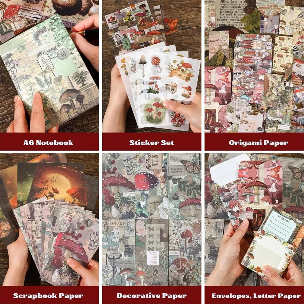 Nouveau kit de scrapbooking esthétique vintage 2026 pour adolescents et femmes - Thème jungle tranquille