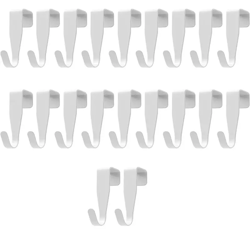 

ABKY-Упаковка из 20 крючков для одежды, дверные крючки для подвешивания, сверление не требуется, дверные крючки внутри, дверные крючки