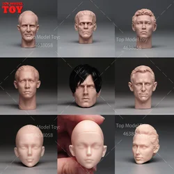 1/6 Scale Unpainted Dante Julie Head Sculpt Carving Model For 12'' Male Female Soldier Action Figure Body Dolls
