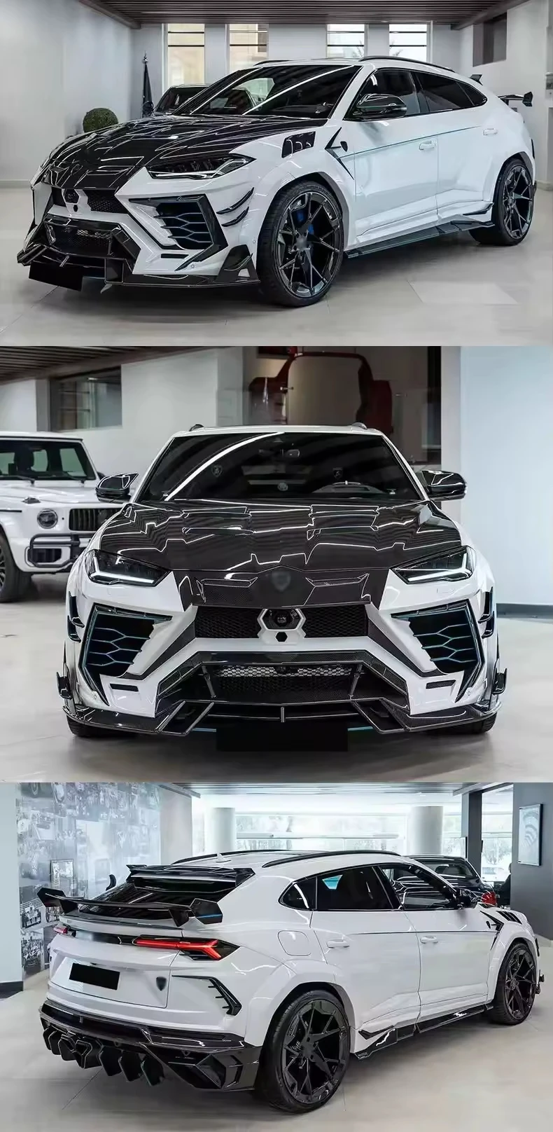 M Style 1:1 Carbon Fiber Wide Body Extensions Full Set for  URUS VENATUS