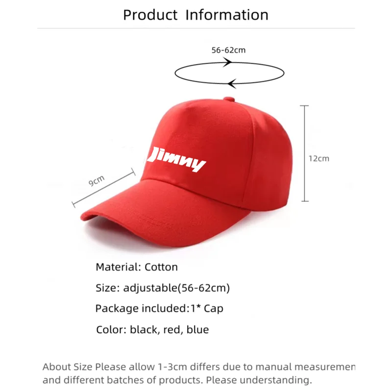 Fashion Hip Hop Baseball Cap Outdoor Sun Hats Sports Leisure Caps For Suzuki Jimny 2022 jb43 jb74 2009-2023 view 6