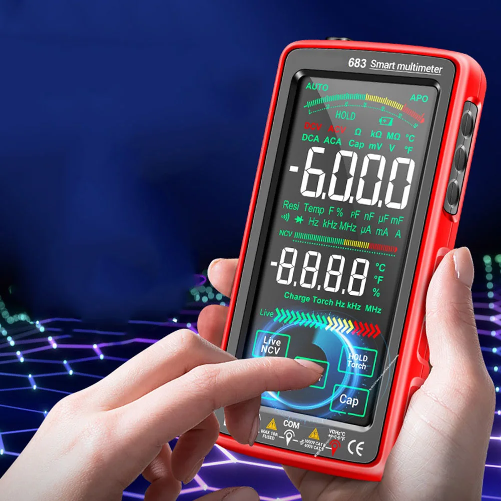 683 FullScreen Digital Multimeter TouchScreen Multimeter USB Li-battery Charging Hand Tools Power Tools Accessories