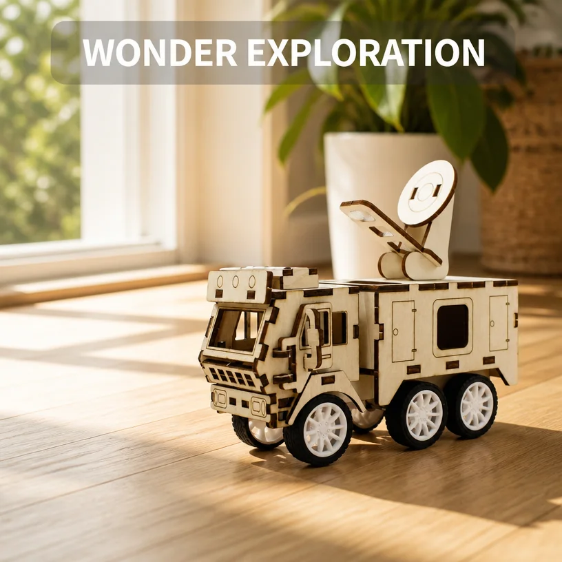 DIY Houten Radarauto STEM Wete - Science Project Physics recensie en prijs