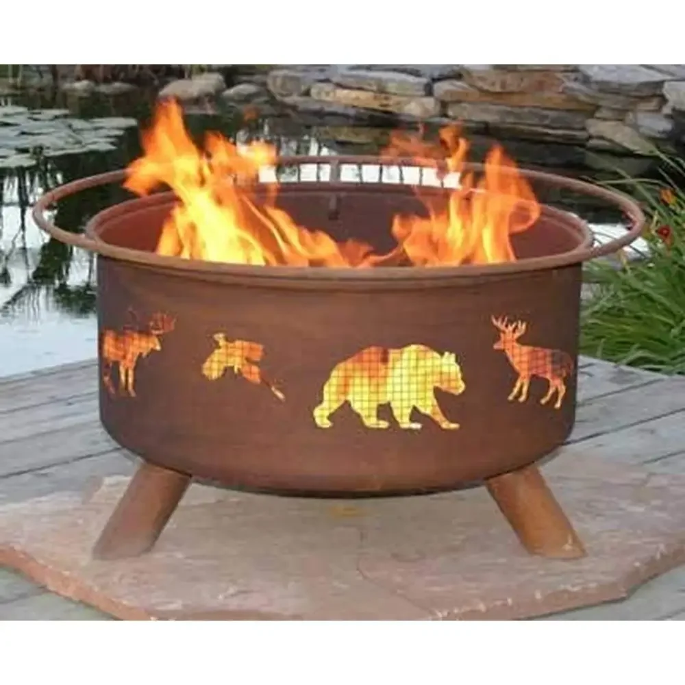 Wildlife Steel Fire Pit Round 30