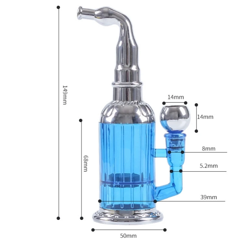 Neueste Wasser Pfeife Tragbare Zirkulation Zigarettenspitze Shisha Shisha Zigarette Flasche Beste Rauchen Geschenk für Männer Frauen