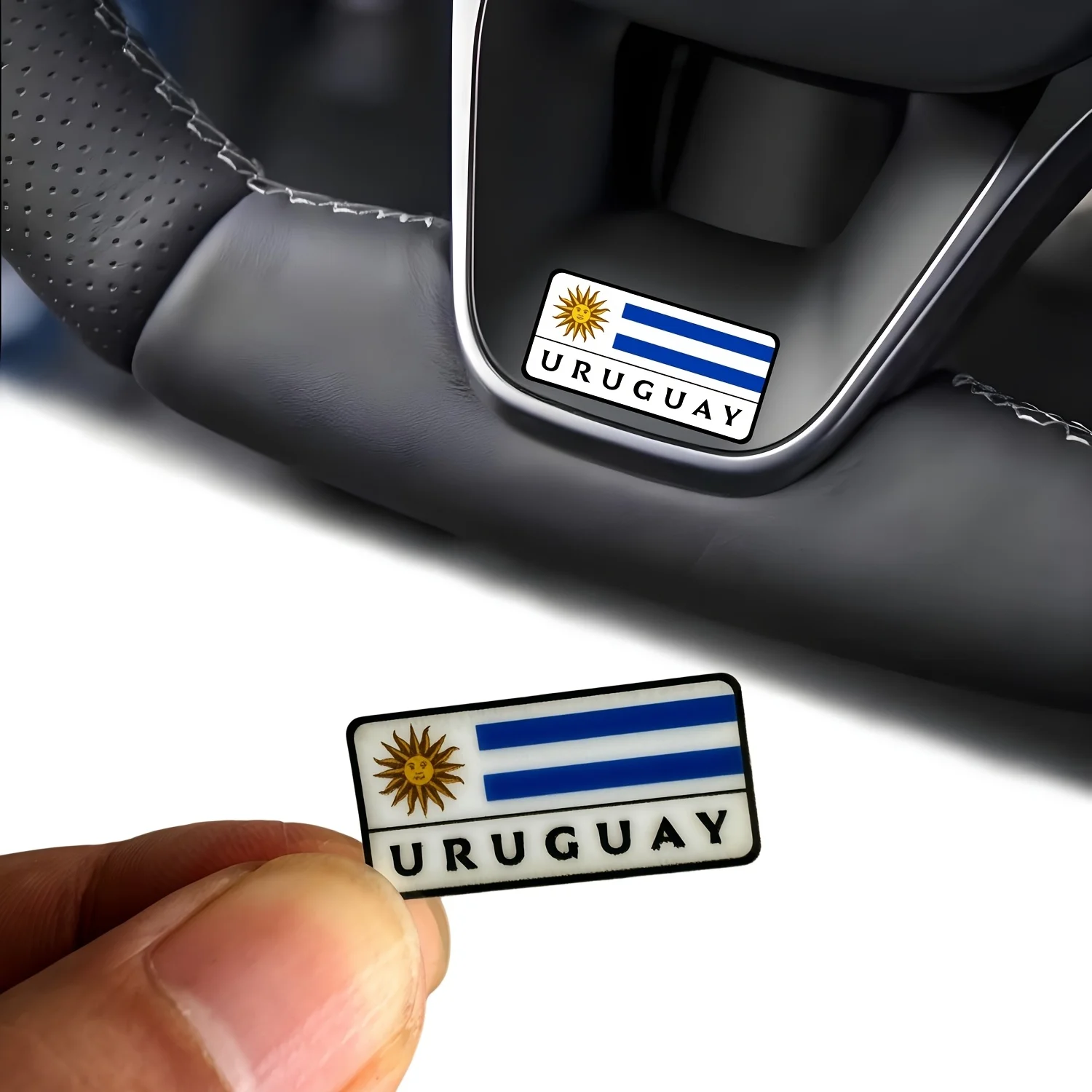 

Идеальная универсальная декоративная наклейка на автомобиль с дизайном флага Уругвая для любой модели автомобиля, декоративные наклейки-стикеры