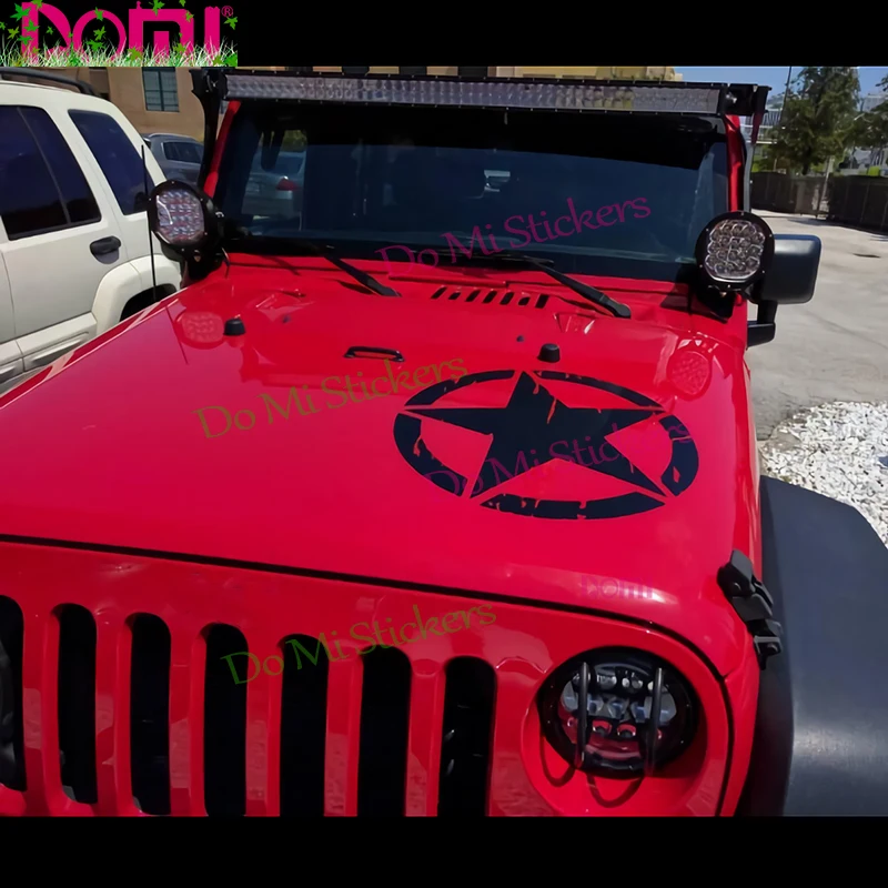 Freedom Edition Army Star Sticker Decal for Wrangler and All Other 4x4 Models Accessories Decoration Die-Cut