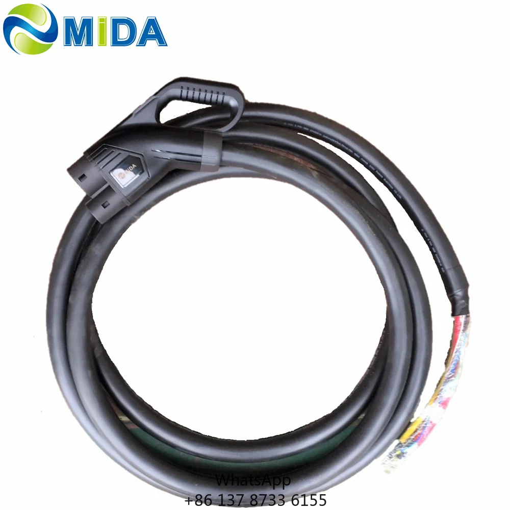MIDA 250A CCS2 Combo 2 DC Charging Plug With 5 Meters Cable 250kW 1000V For CCS2 DC Charging Station